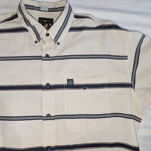 Vintage 90s IZOD Pocket Striped Shirt Men Large